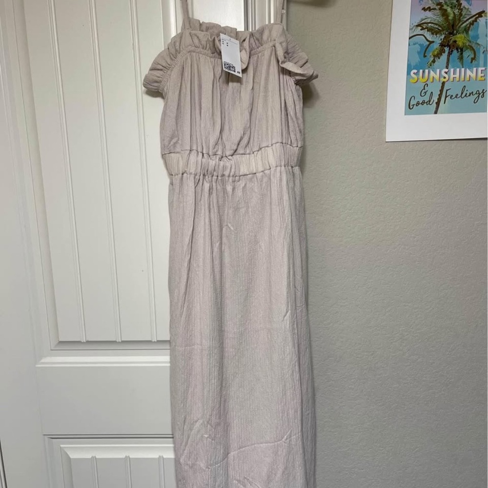 H&M Cream Midi Dress